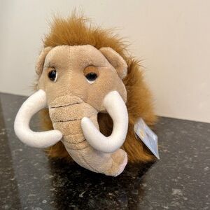 GANZ Tan and White Woolly Mammoth Stuffed Animal